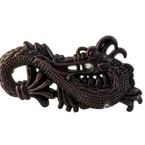 Snake/Dragon belt buckle 4x2" vtge Looks Coated bronze-ish color For 1.5" Belt.